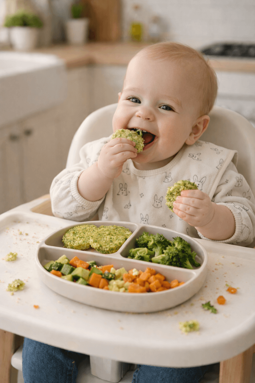Bébé qui mange un repas Petit Plat